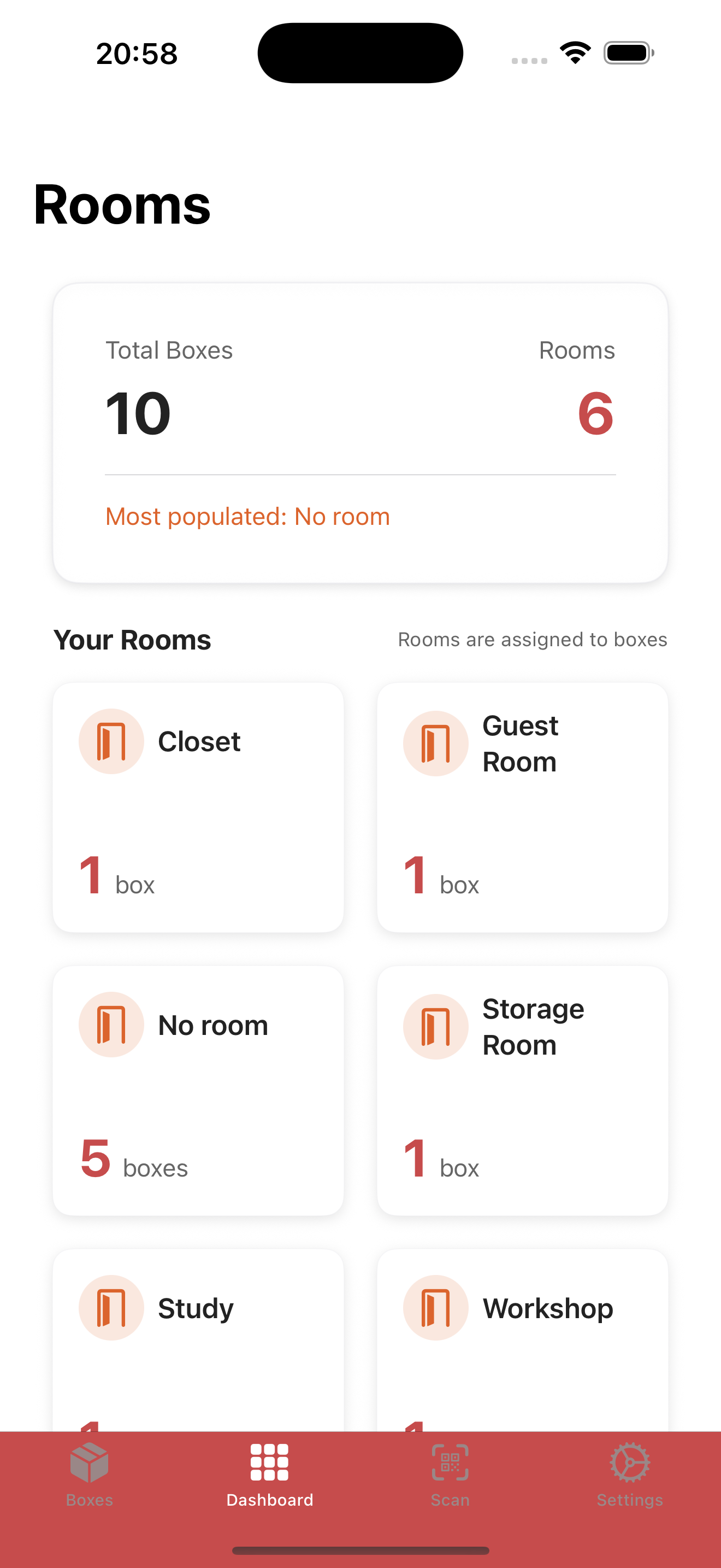 AtticFox Rooms Screen